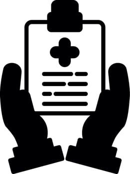 Affordable Health Insurance Plan Glyph vector