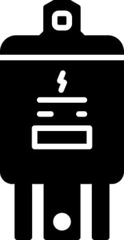 Electrical Circuit Relay Glyph vector