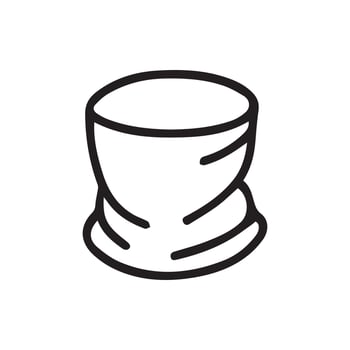 Simple Black and White Neck Gaiter Illustration for Protection vector