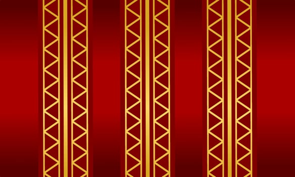 Red and gold decorative pattern vector