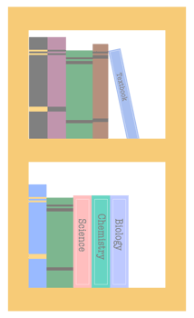 Wooden Bookshelf with text book png