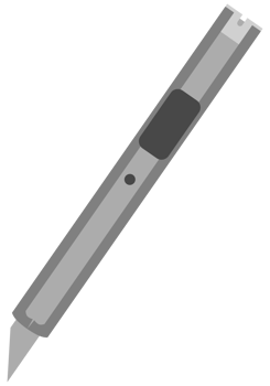 grey Utility Knife or cutter png