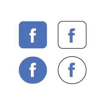 Facebook logo icon illustration vector