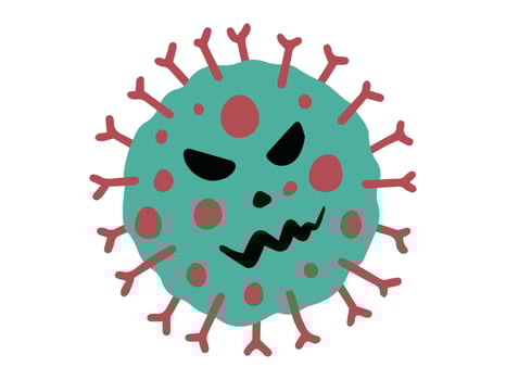 Bacteria Virus Cartoon Illustration vector
