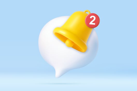Notification bell with alerts vector