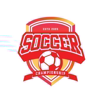 soccer badge isolated vector