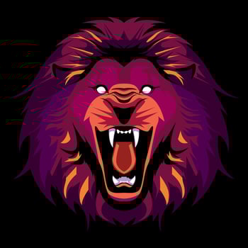 lion head icon vector