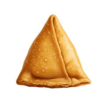 Crispy Golden Brown Samosa Pastry on Transparent Background png