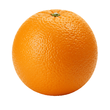 Ripe Orange Fruit with Textured Peel on Transparent Background png
