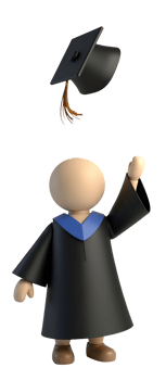 Happy graduate celebrates graduation, tossing cap with great joy and achievement png