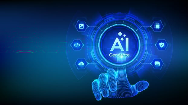 AI generation technology interface vector