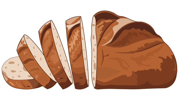 Sliced bread slices, illustration png