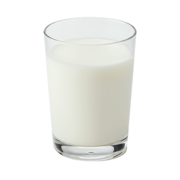 Full Glass of Milk on Transparent Background png