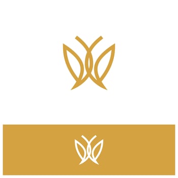 Outline style Butterfly modern logo icon design template flat vector