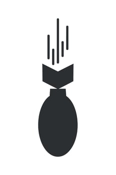 Bomb with Exploding Graph Icon vector