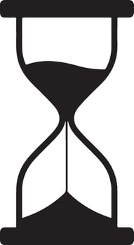 Illustration of Hourglass Silhouette for Logo Design vector
