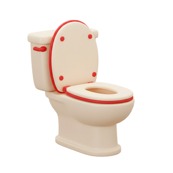 Clean 3D Toilet Fixture, Essential for Modern Bathrooms, Hygiene, and Home Interiors png