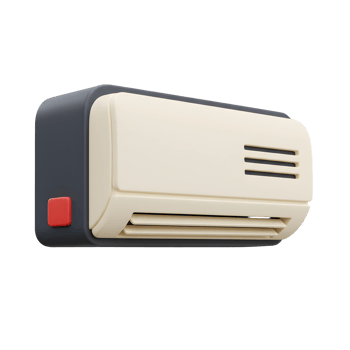 Modern 3D Air Conditioner Unit, Perfect for Home Cooling, Climate Control, and Comfort png