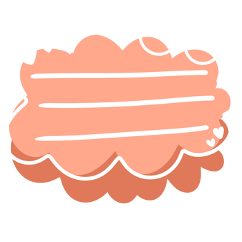 a pink cloud with a heart on it png