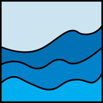 blue abstract waves design illustration vector