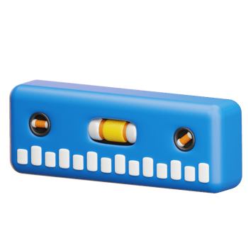 Blue spirit level measuring tool png