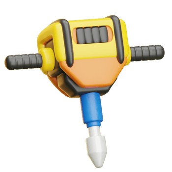 3d jackhammer drilling png