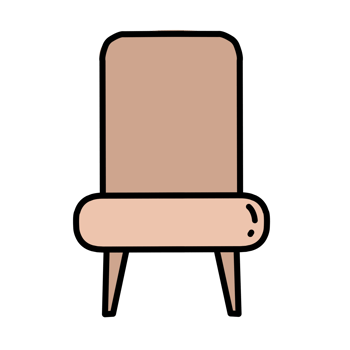 Simple Modern Chair Icon - Minimalist Furniture Graphic Clean Dining Chair Illustration - Home Seating Symbol Contemporary Seat Design png