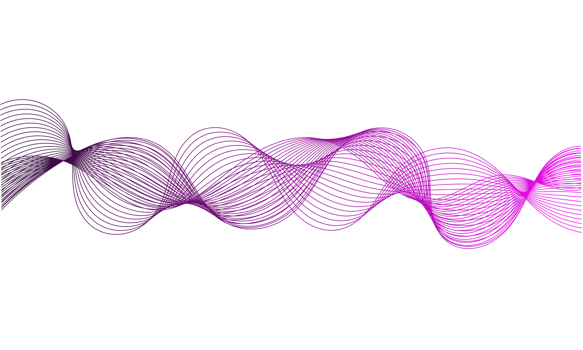 Vibrant Purple Sound Wave Abstract Smooth Magenta and Violet Line Art Horizontal Wavy Gradient Design png