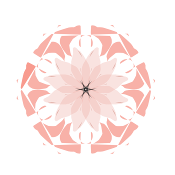 Soft Pink Floral Mandala Design, Abstract Petal Pattern Art, Gentle Geometric Bloom Illustration png