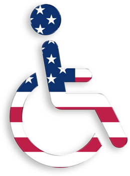 American Flag Wheelchair Accessibility Icon 4th of July USA Independence Day Veterans Day png