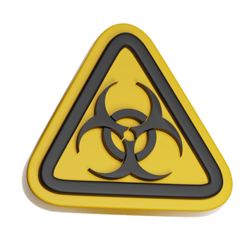 Biohazard symbol warning of biological risk png