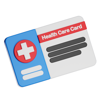 Health care card showing medical insurance and hospital services png