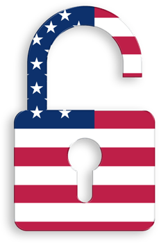 American Flag Security Icon Unlock Icon 4th of July USA Independence Day Veterans Day png