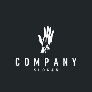 illustration of teamwork logo symbol icon with simple concept of team success united hands together illustration template for product brand or poster vector