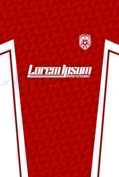 Stylish red soccer jersey design vector