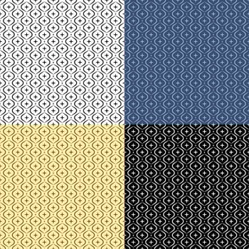 Set of oriental geometric SEAMLESS patterns with diamonds and dots. Ornates for decoration and printing on fabric. Design element. image vector