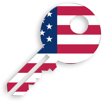American Flag Key Icon 4th of July USA Independence Day Veterans Day png