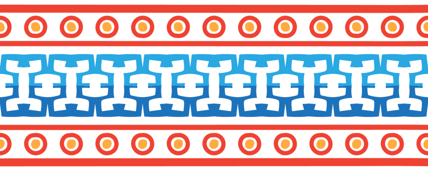 Ethnic tribal border with vintage aztec stripe pattern and retro texture. png