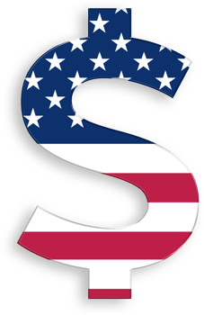 American Flag Dollar Sign 4th of July USA Independence Day Veterans Day png