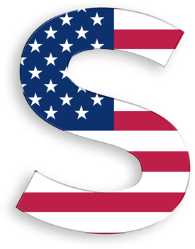 American Flag Alphabet Letter S 4th of July USA Independence Day Veterans Day png