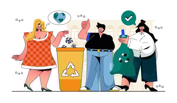 Group advocates for recycling and sustainability vector