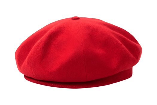 Stylish red beret cap for fashion enthusiasts, an eye catching accessory png