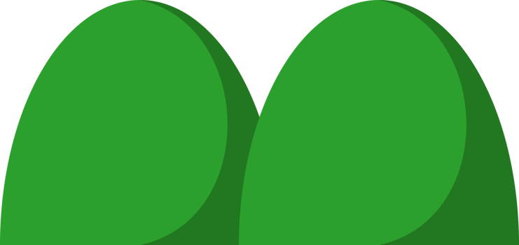 Green mountain doodle icon png