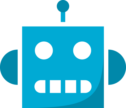Blue head robot png
