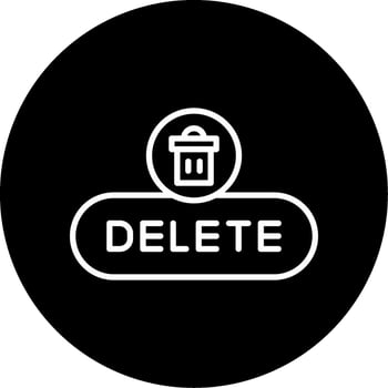 Delete Entry Button Line Circle Inverted vector