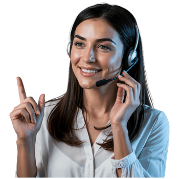 Customer Service Representative in White Shirt Business Support Photo png