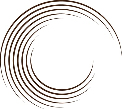 a circular logo with a swirl in the middle vector