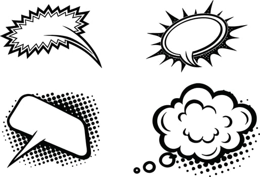 speech bubble icon set vector