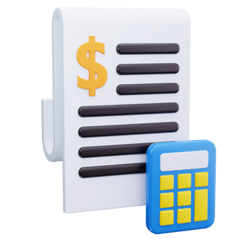 3D Icon Billing Calculator Form png