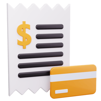 3D Icon Card Payment Receipt png